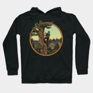 Arborist Working On A Tree Hoodie